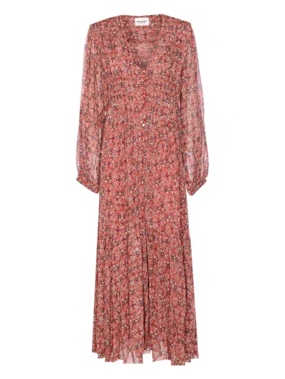 ISABEL MARANT ÉTOILE BRIANE BUTTON-FRONT FLOUNCED DRESS