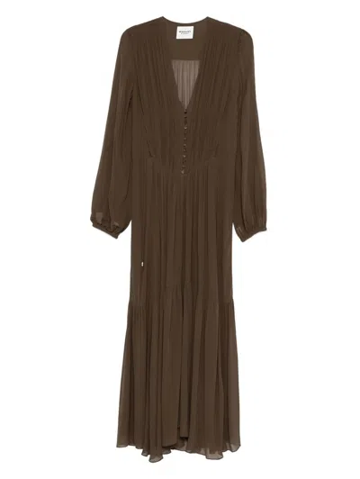 Isabel Marant Étoile Olive Briane Maxi Dress In Brown