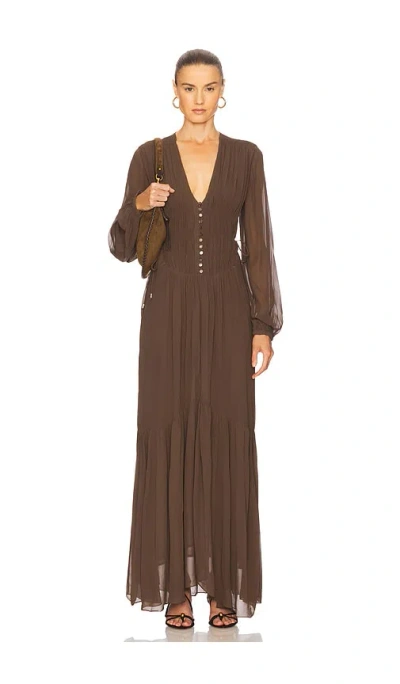 Isabel Marant Étoile Briane Dress In Brown