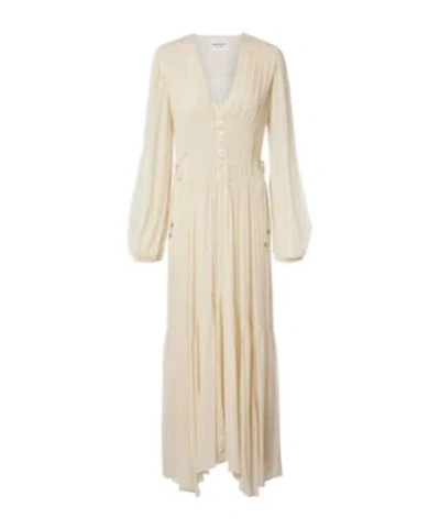Isabel Marant Étoile Briane Gathered Muslin Maxi Dress In Neutral