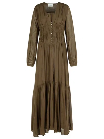 ISABEL MARANT ÉTOILE BRIANE' KHAKI VISCOSE DRESS