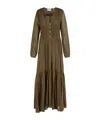 Isabel Marant Étoile Viscose Dress Button Detailing In Brown