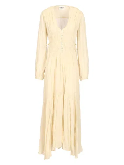 Isabel Marant Étoile Briane Long Dress Dresses Beige In Neutral