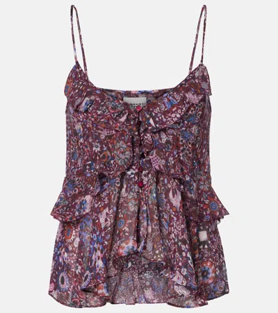 Isabel Marant Étoile Briara Printed Top In Multi
