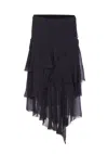 Isabel Marant Étoile Layered Sheer Skirt With Ruffled Flounces