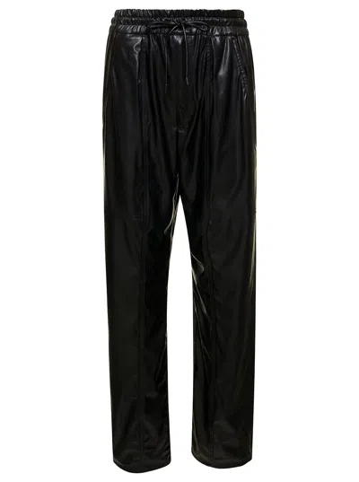 Isabel Marant Étoile Isabel Marant Etoile 'brina' Black Pants With Drawstring Closure In Shiny Faux Leather Woman