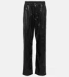 Isabel Marant Étoile Brina Faux-leather Straight Pants In Red
