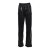 Isabel Marant Étoile Brina Black Pants With Drawstring Closure In Shiny Faux Leather Woman
