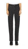 Isabel Marant Étoile Brinsa Festive Studded Straight Leg In Black
