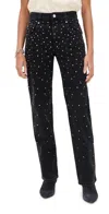 Isabel Marant Étoile Brinsa Festive Studded Straight Leg In Black