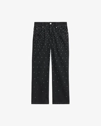 Isabel Marant Étoile Brinsa Gradient-studded Jeans In Black