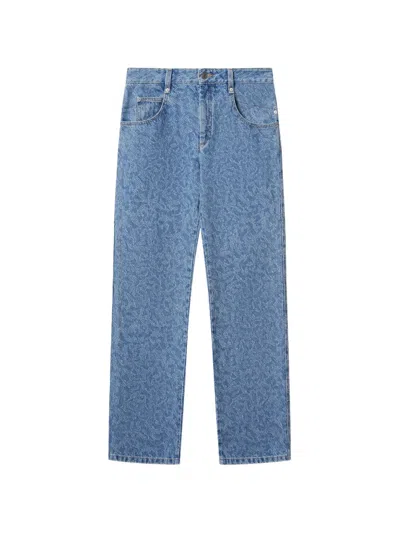 Isabel Marant Étoile Brinsa Pattern Straight Jeans In Blue
