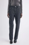 Isabel Marant Étoile Brinsa Stud Straight Leg Jeans In Black