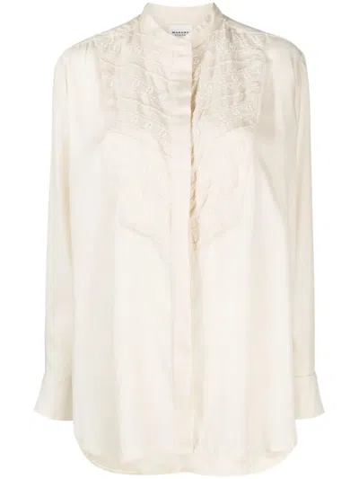 Isabel Marant Étoile Britten Embroidered-detail Shirt In Neutrals
