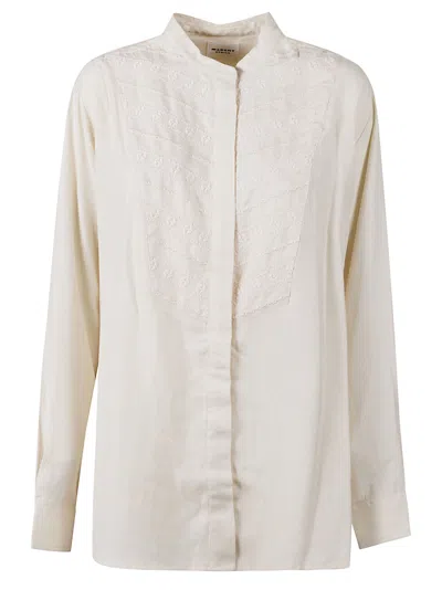 Isabel Marant Étoile Britten Embroidered Shirt In White