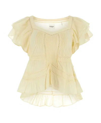 Isabel Marant Étoile Yellow Madrana Blouse In 10ly Light Yellow