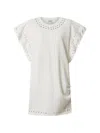 Isabel Marant Étoile Orlane Eyelet Ruffle-sleeve Mini T-shirt Dress In White