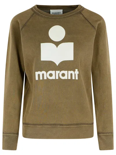 ISABEL MARANT ÉTOILE BROWN COTTON BLEND SWEATSHIRT