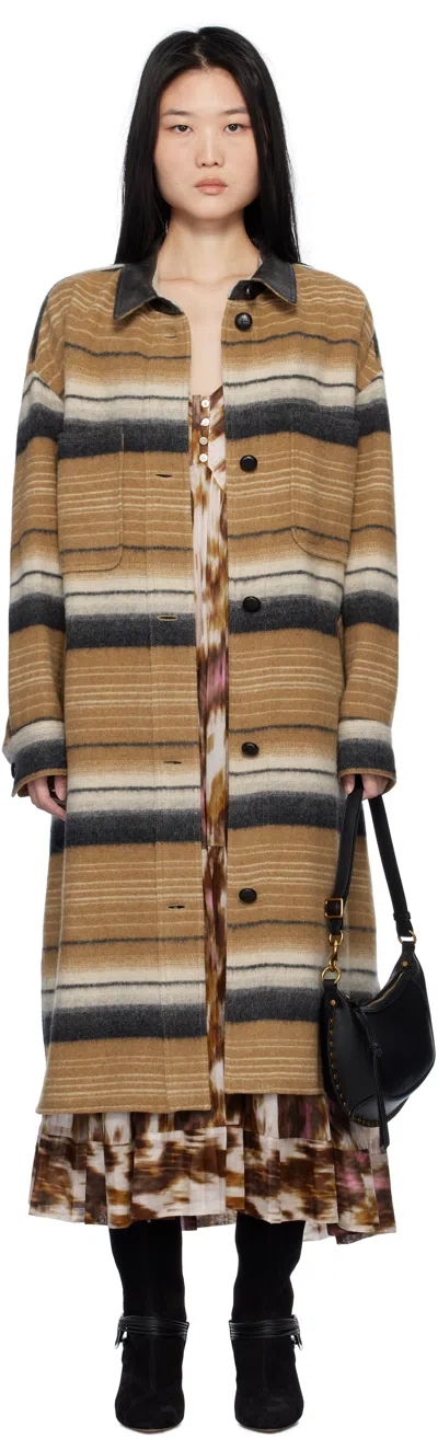 Isabel Marant Étoile Brown Djila Coat In Camel