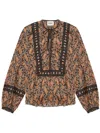 Isabel Marant Étoile Pattern Brown Blouse