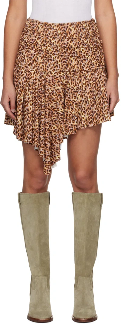 ISABEL MARANT ÉTOILE BROWN JULIANY MINISKIRT