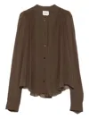Isabel Marant Étoile Brown Semi-sheer Blouse Marant Etoile In Brown