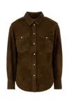 Isabel Marant Étoile Isabel Marant Etoile Brown Synthetic Leather Karima Shirt In Brown