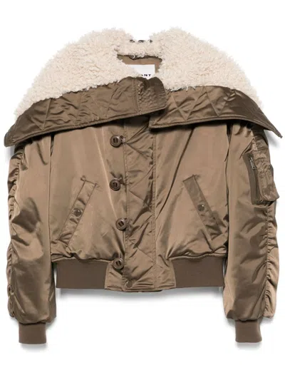 Isabel Marant Étoile Brushed Nylon Bomber Jacket In Green