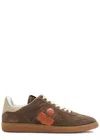 Isabel Marant Étoile Bryce Suede Leather-panel Sneakers In Brown