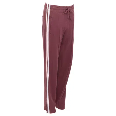 Pre-owned Isabel Marant Etoile Burgundy Pink Trim Jogger Track Pants Fr38 M In Red