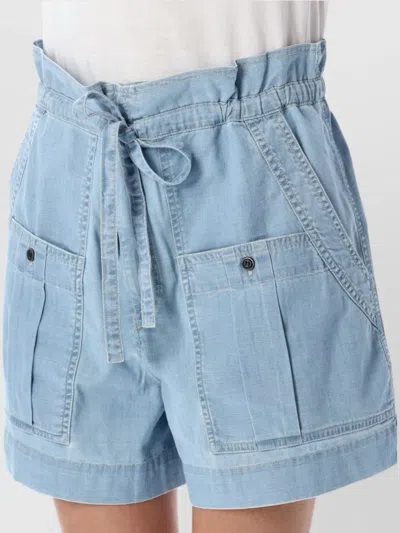 ISABEL MARANT ÉTOILE BUTTON ACCENTED HIGH WAIST SHORTS