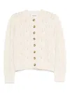 Isabel Marant Étoile Openwork Écru Alpaca-blend Cardigan Women In White