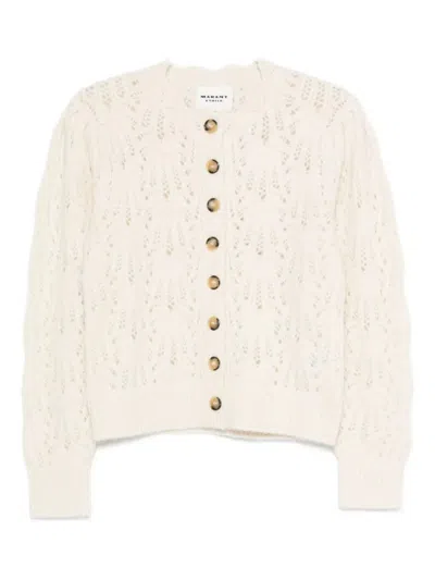 ISABEL MARANT ÉTOILE BUTTON-FRONT OPEN-KNIT CARDIGAN