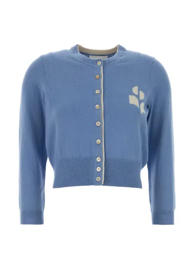 Isabel Marant Étoile Isabel Marant Etoile Women Light-blue Cotton Blend Lona Cardigan