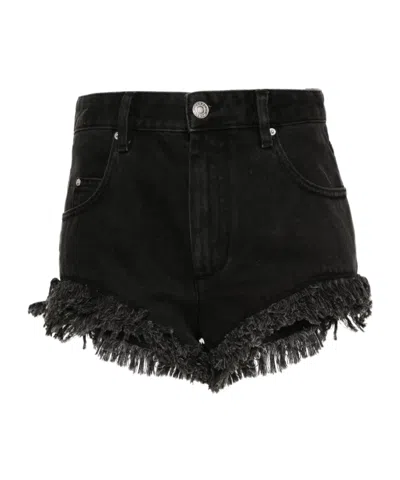 Isabel Marant Étoile Button Zipper Shorts In Black