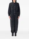 Isabel Marant Étoile Buttoned Flap-pocket Jumpsuit In Black