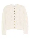 Isabel Marant Étoile Buttoned Open-knit Cardigan In Neutral