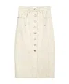 Isabel Marant Étoile Buttoned-up Denim Midi Skirt In White