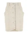 Isabel Marant Étoile Buttoned-up High-waisted Skirt In White