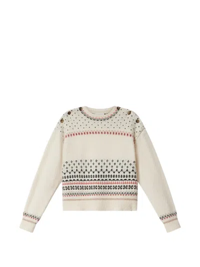 Isabel Marant Étoile Buttoned-shoulder Sweater In Multi