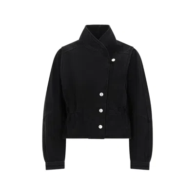 Isabel Marant Étoile Button-up Denim Jacket In Black