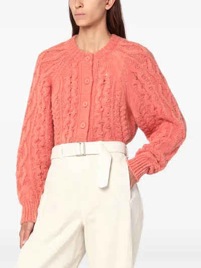 ISABEL MARANT ÉTOILE CABLE-KNIT BUTTONED CARDIGAN
