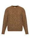Isabel Marant Étoile Cable-knit Sweater In Brown