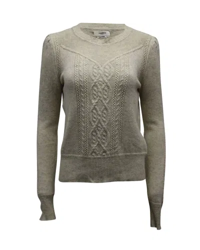 Isabel Marant Etoile Cable Knit Sweater In Cream Cotton In White