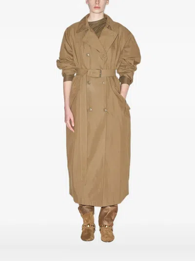 Isabel Marant Étoile Cacilda Double-breasted Coat In Yellow