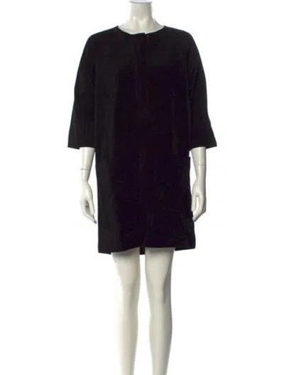 Pre-owned Isabel Marant Étoile Calf Leather Mini Dress In Black