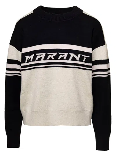 Isabel Marant Étoile Callie Logo Intarsia Crewneck Jumper In Multi