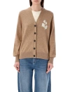 Isabel Marant Étoile Womens Camel Norton Intarsia Knitted Cardigan In Brown