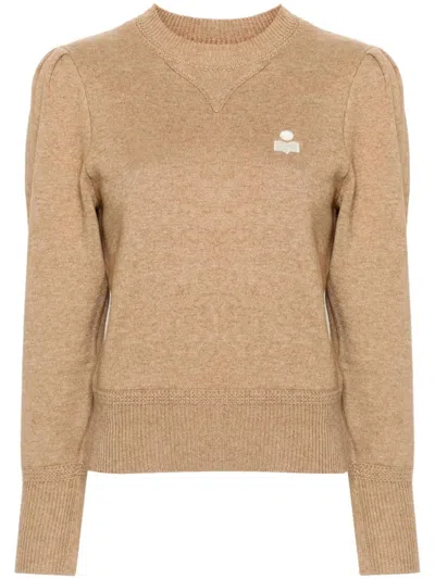 ISABEL MARANT ÉTOILE ISABEL MARANT ETOILE CAMEL STRETCH COTTON BLEND KELAYA SWEATER