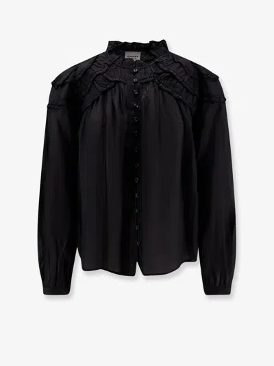 Isabel Marant Étoile Christa Biologic Cotton And Viscose Shirt In Black
